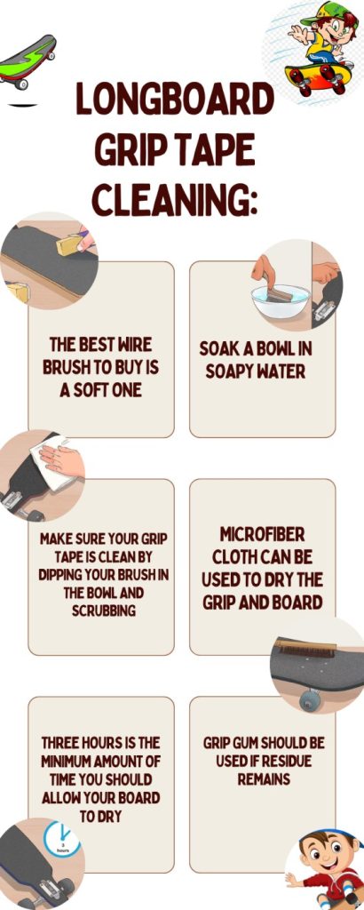 how to clean skateboard grip tape